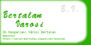 bertalan varosi business card
