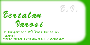 bertalan varosi business card